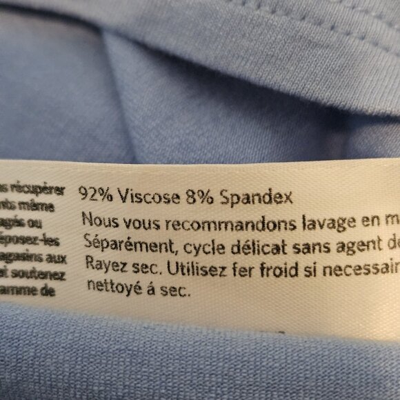 Eileen Fisher BlueBird Viscose Jersey Ballet Neck Blue Tunic Top Size Small - Picture 4 of 4